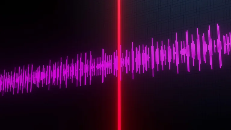 Timeline. Sound wave. Running audio track.