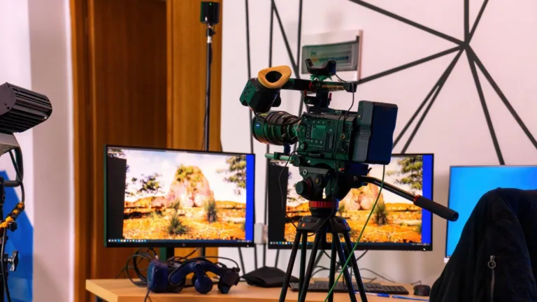 professional-video-camera-stand-with-monitors-table-studio-virtual-production