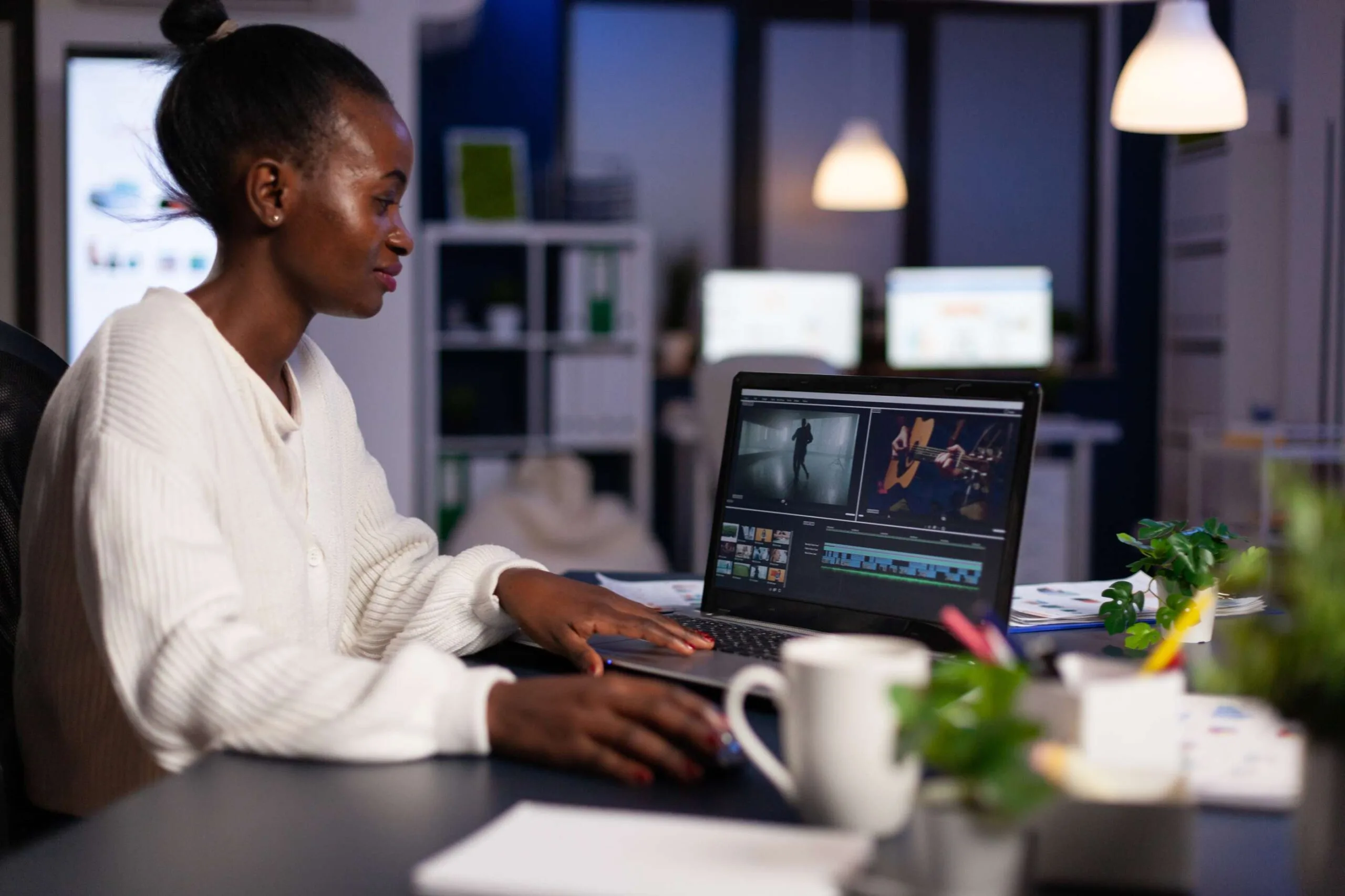 african-american-video-editor-working-late-night-digital-movie-project
