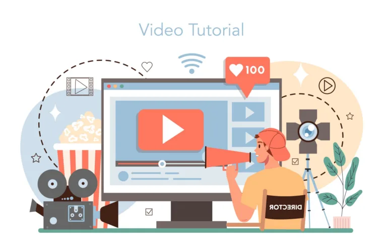 filmmaker_speaking-in-front-of-a-screen-with-a-Youtube-logo