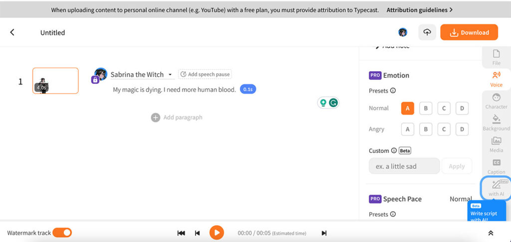 typecast dashboard