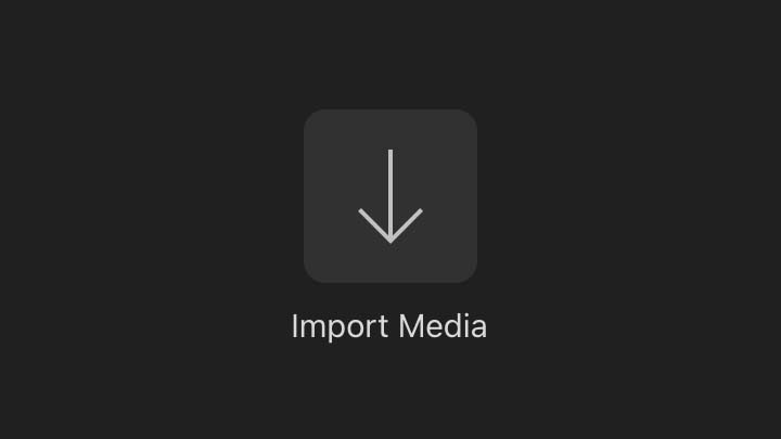 import media button in imovie app