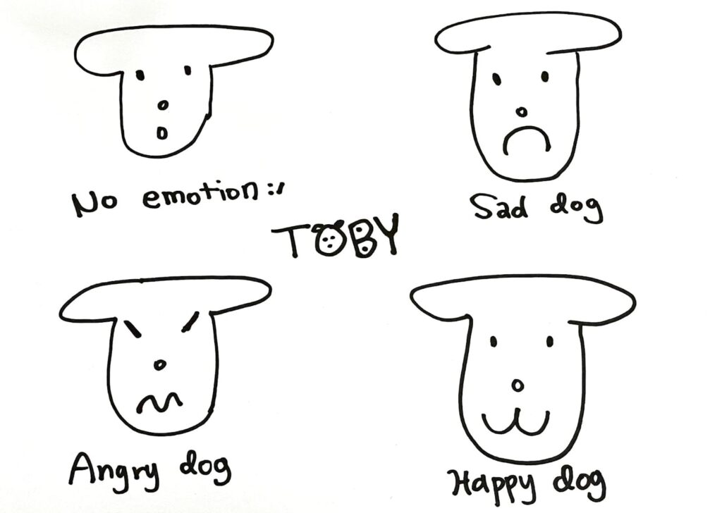 four emotions of typecast's character, toby