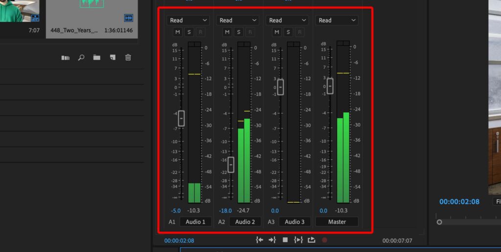 adobe premiere audio track mixer with low audio volume