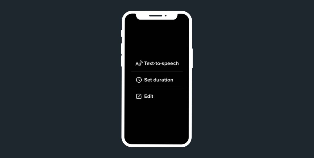 tiktok text to speech feature on mobile phone