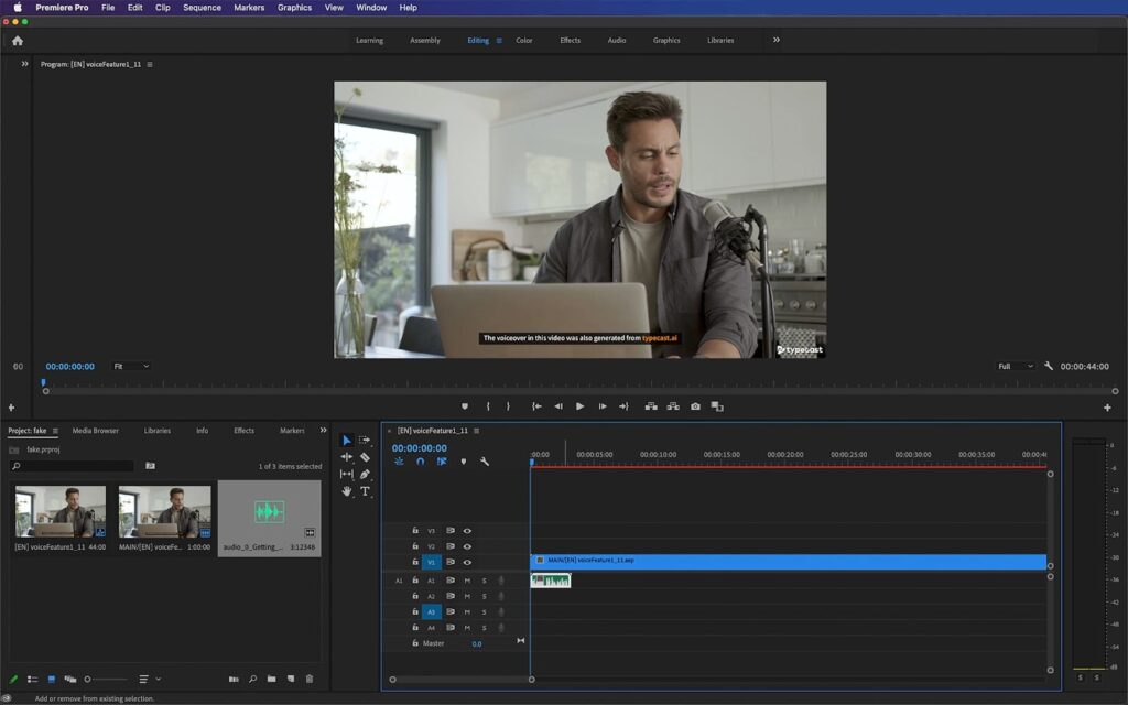screenshot of premiere pro's editing mode with imported clips