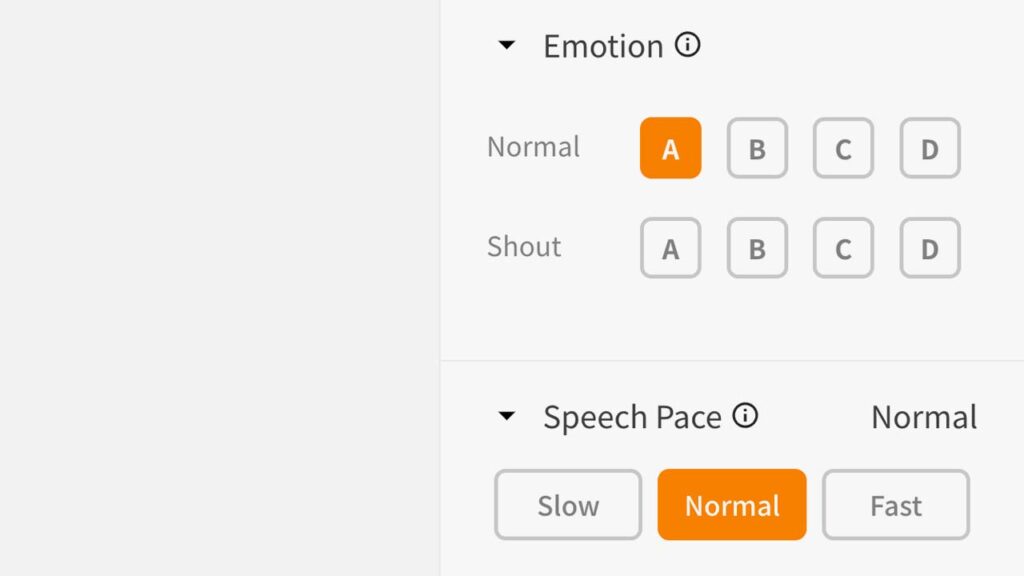 typecast AI text to speech emotion and pace customization