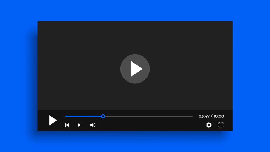 video player with buttons