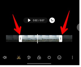 samsung editor trimming video