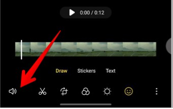 samsung editor video speaker icon