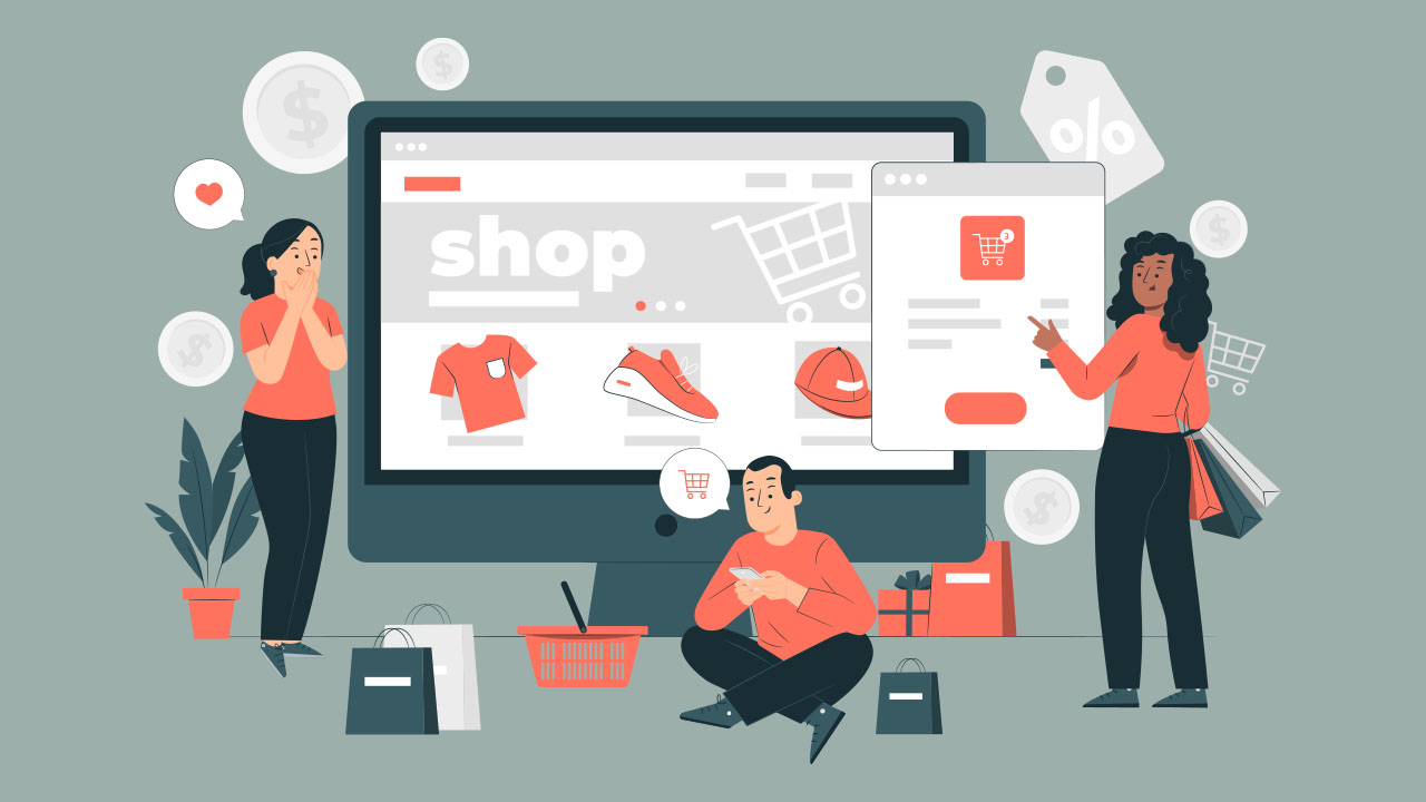 e-commerce website illustration