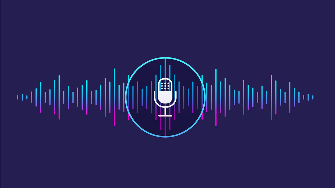sound wave and microphone icon