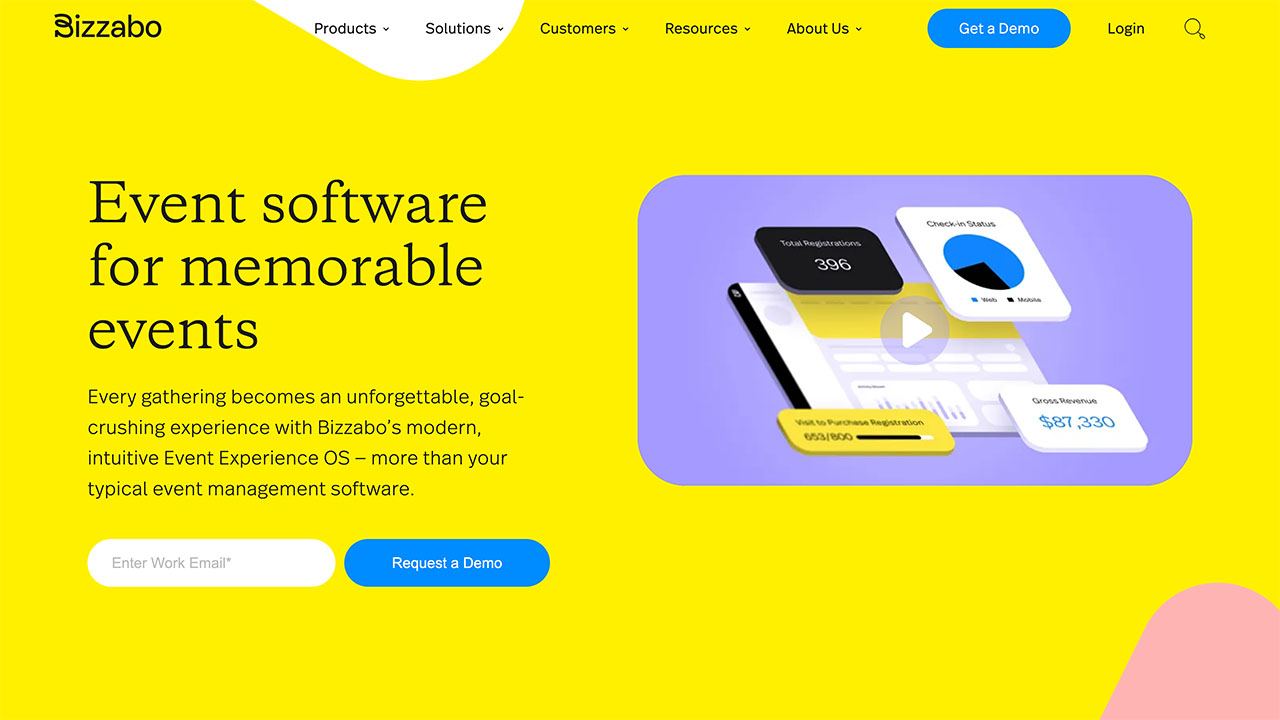 bizzabo landing page