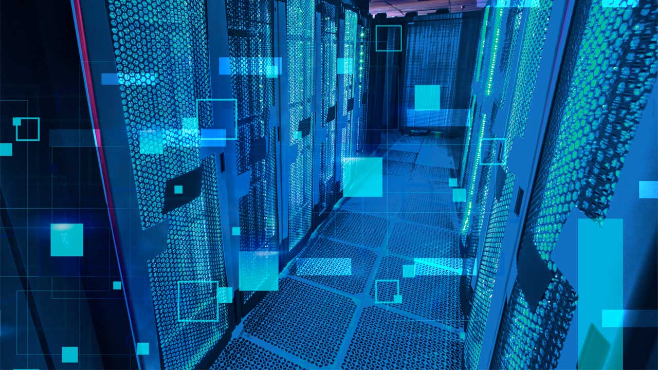 AI server room illustration