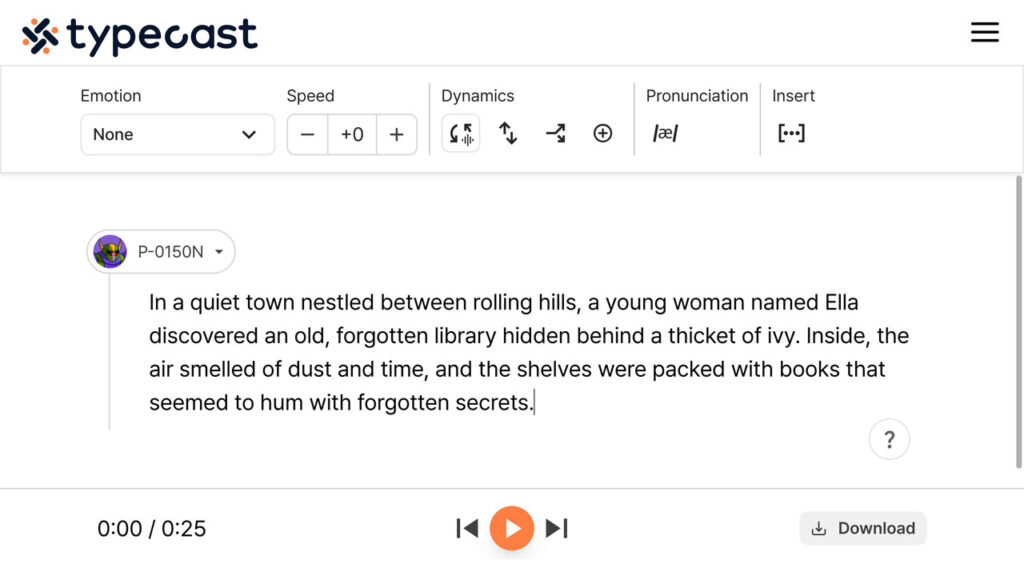 typecast text to speech editor with robot voices