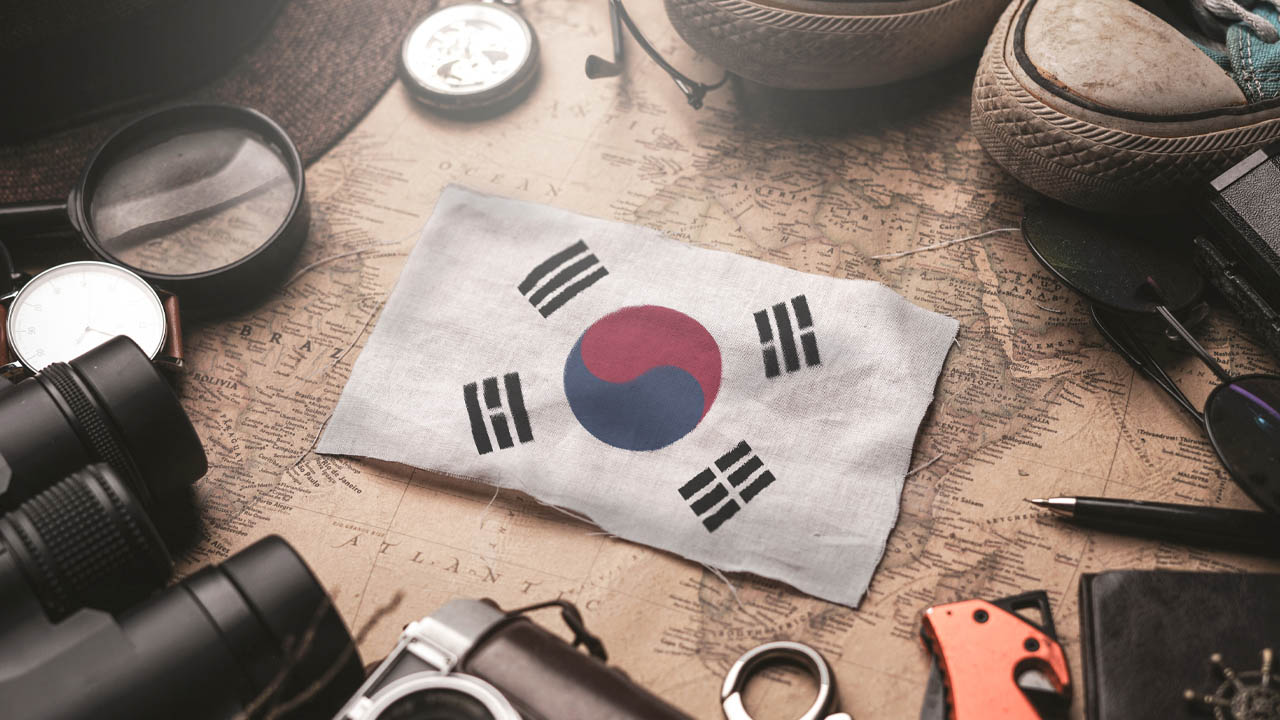 a south korean flag amongst traveler things