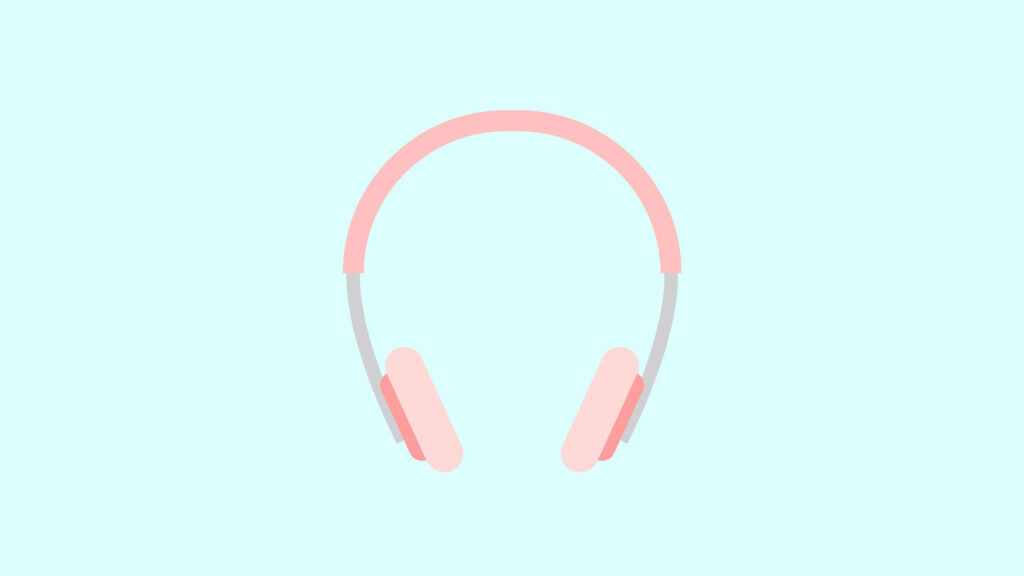 pink headphones