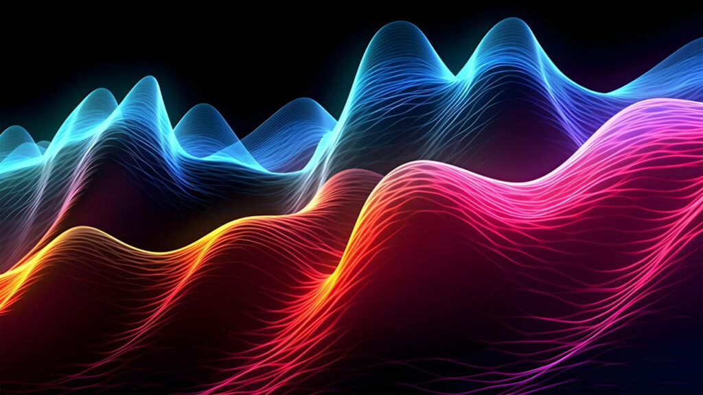 futuristic stylish voice changer audio waveforms