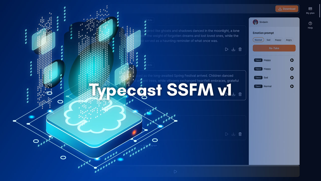 typecast SSFM text to speech with emotion