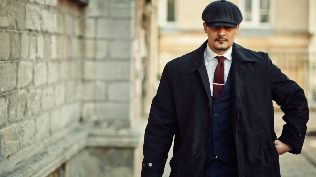 peaky blinders style dressed british man