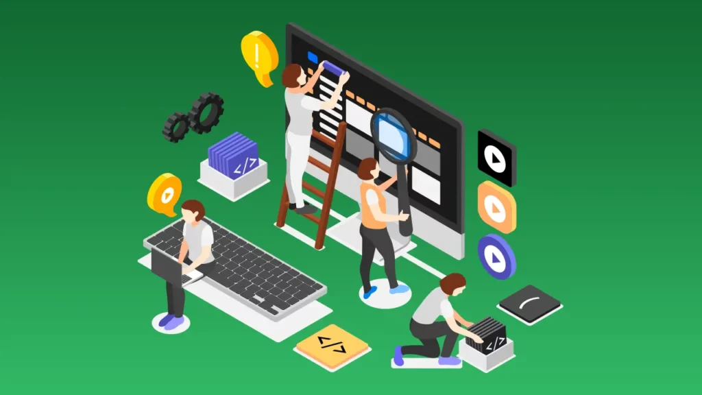 people using different apps on software on a PC