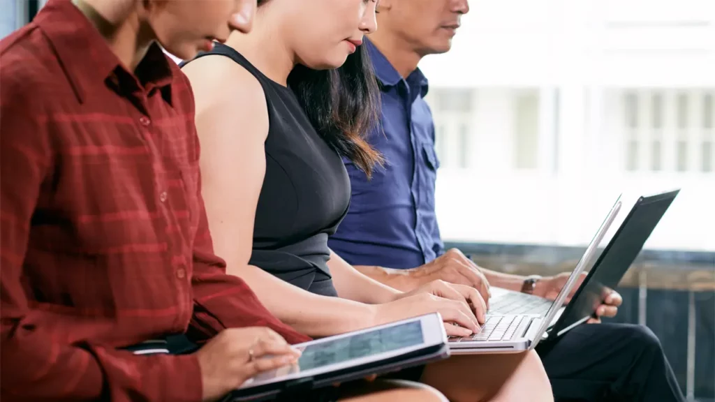 people using text to speech tools on their digital devices