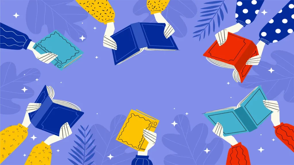 hands holding books