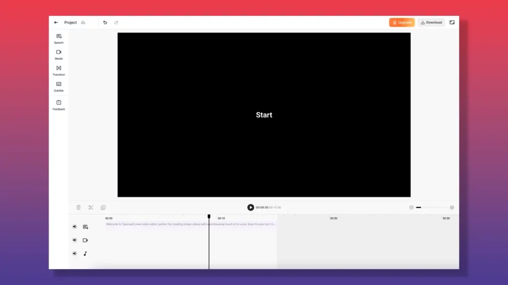 Typecast AI video editor.
