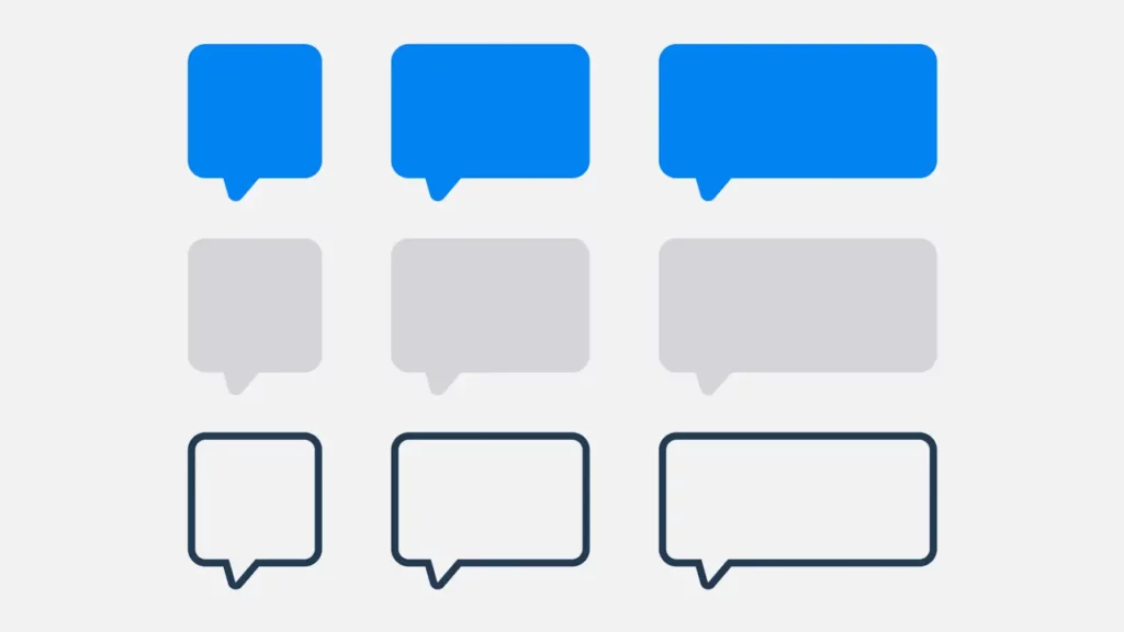 nine speech bubbles