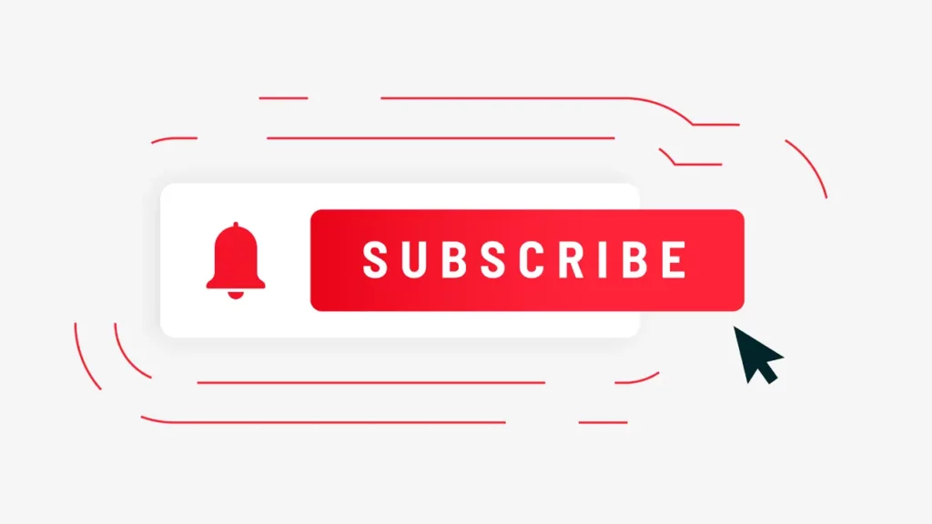 cursor clicking on subscribe button
