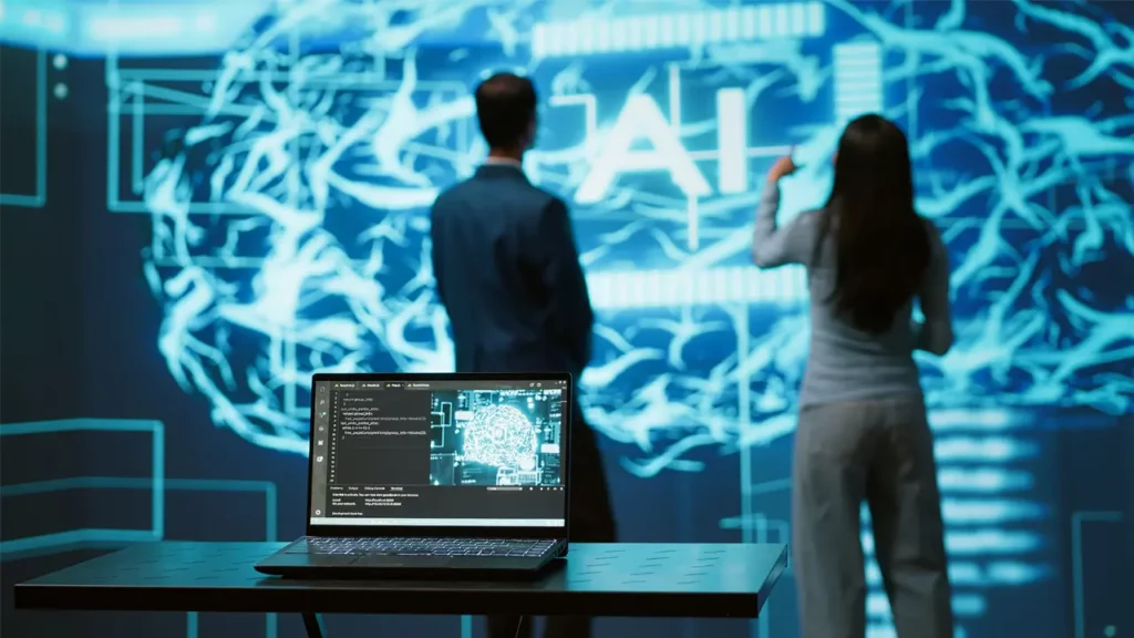 Two people in an AI company.
