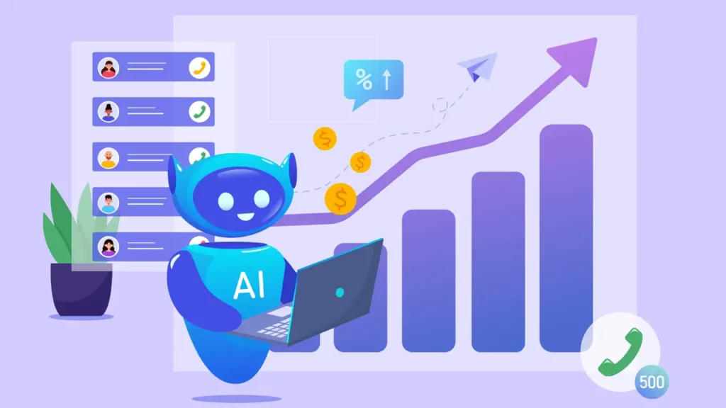 An AI robot generating leads and sales.