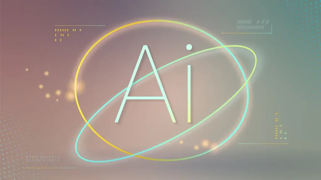 Graphic with the word "AI," written on it.