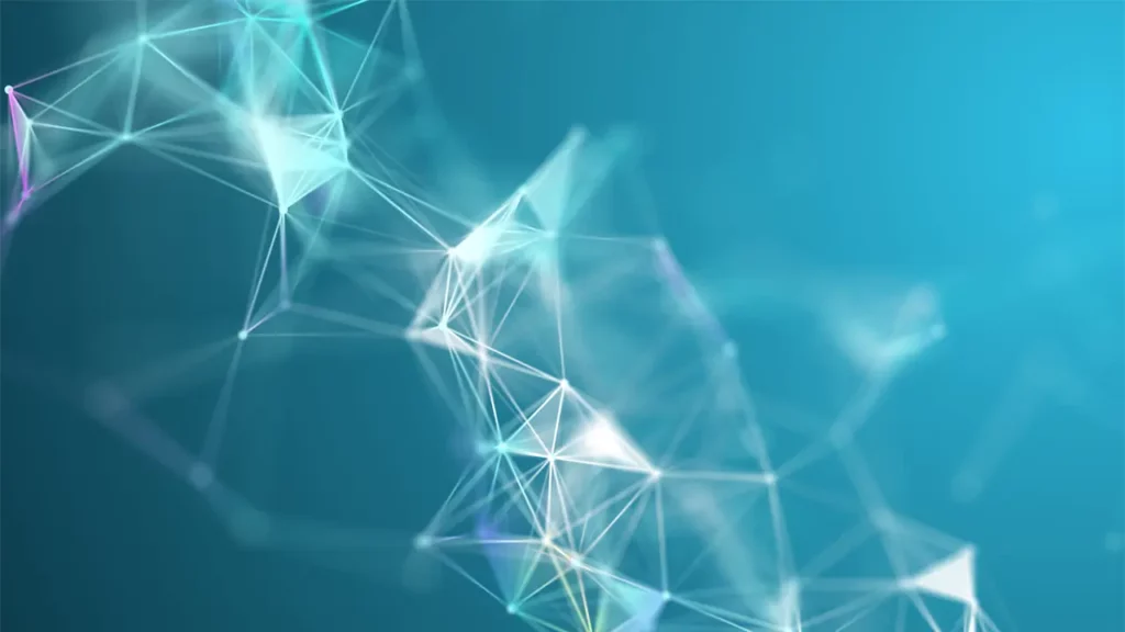 An abstract polygon design.