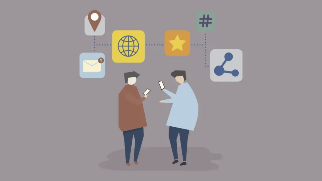 Two people talking about different use cases.