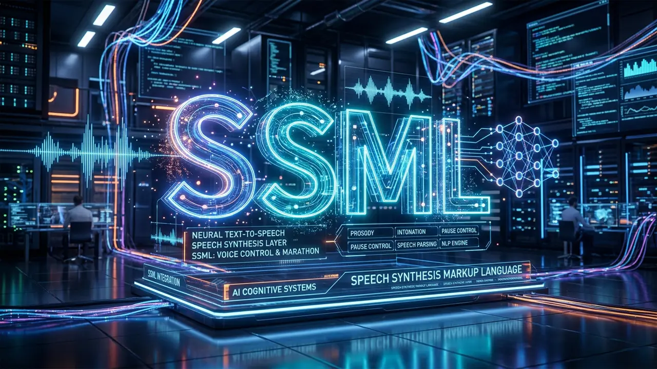 Speech synthesis markup language.