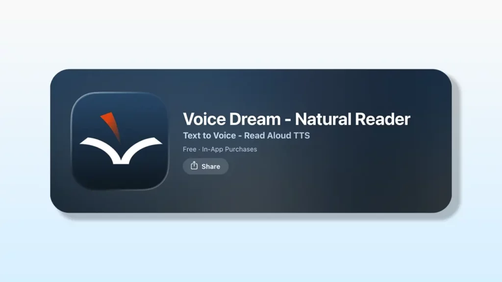 Voice Dream app.