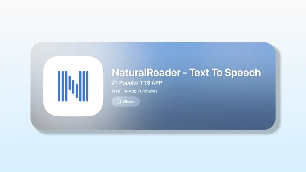 NaturalReader app.