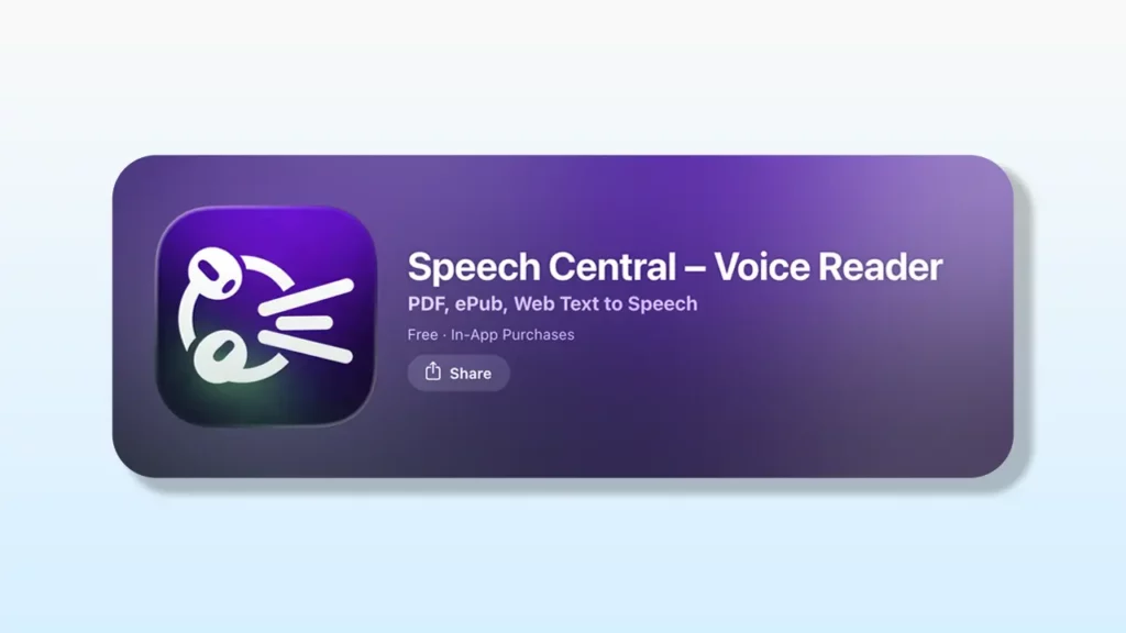 Speech Central app.