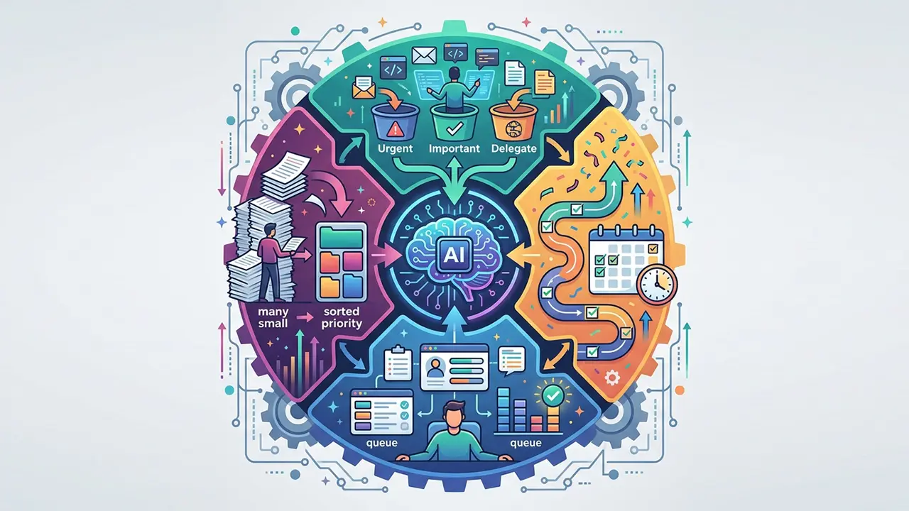 AI prioritizing tasks and managing workload.