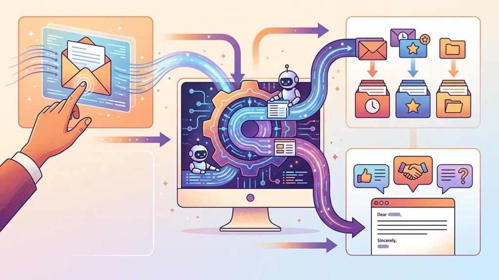 A person using an email assistant.