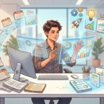 A person using AI to improve productivity.