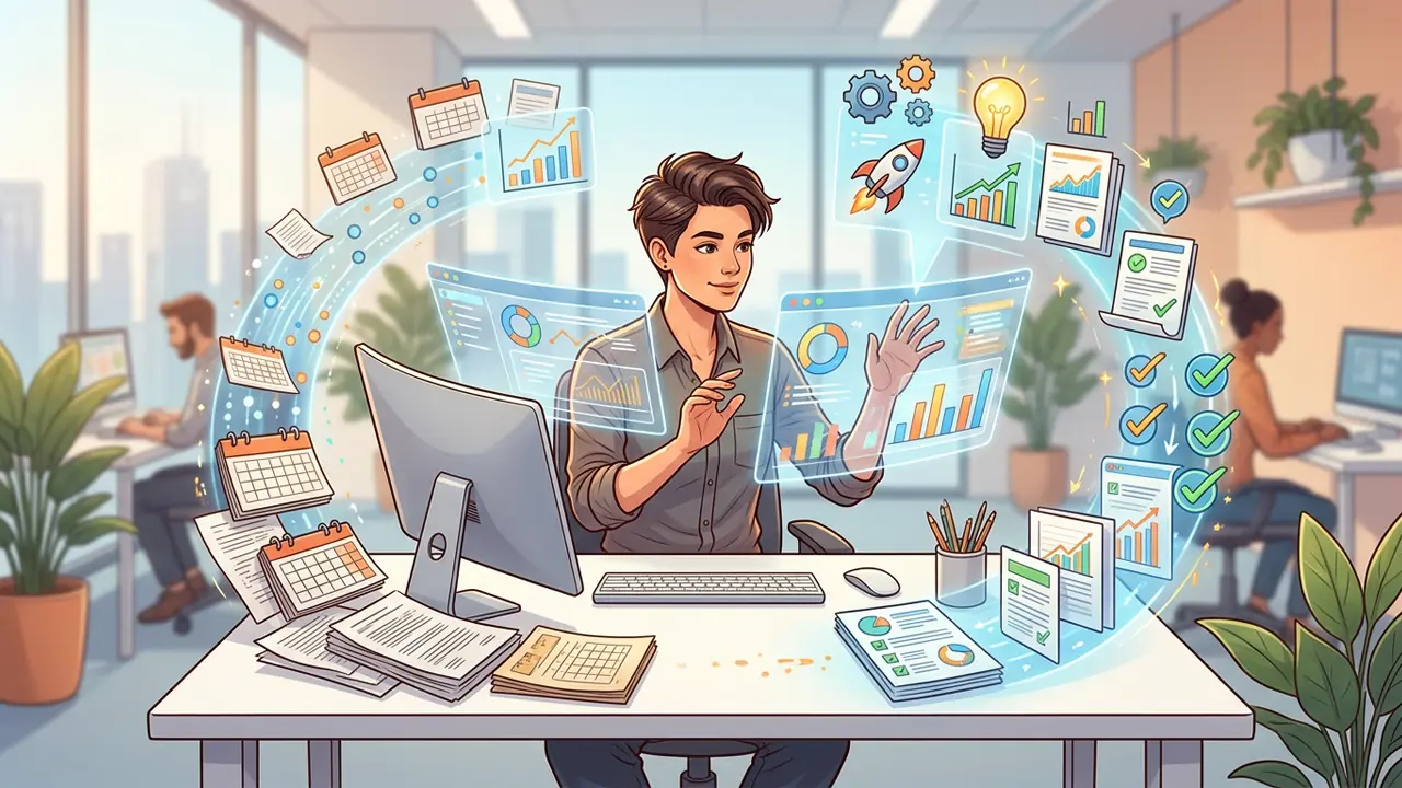 A person using AI to improve productivity.