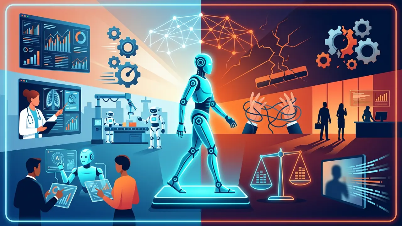 The advantages and disadvantages of AI.