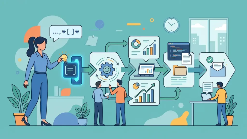 Integrating prompts into workflows at work.