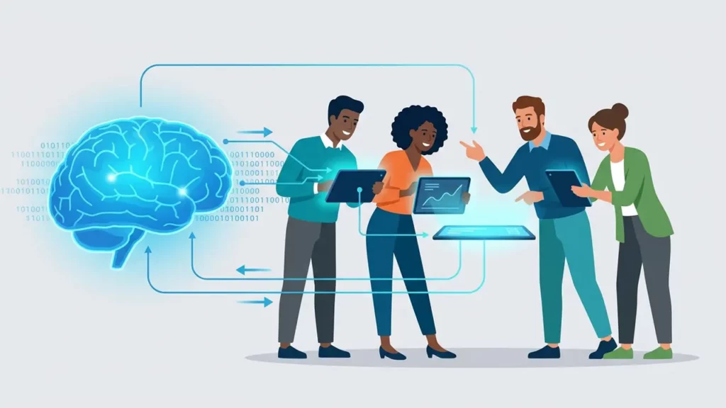A smart team using AI.
