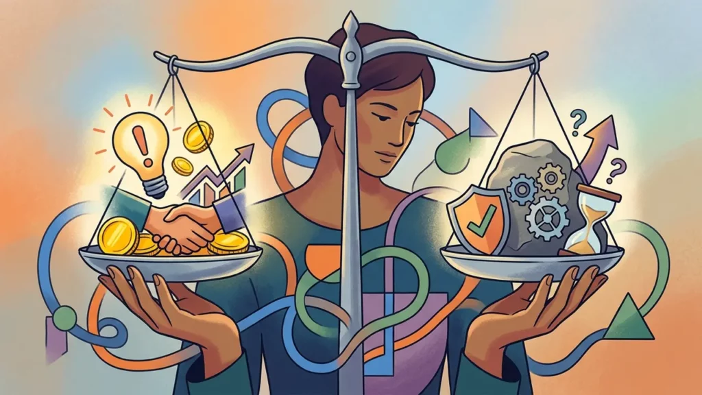 A person weighing the tradeoffs.