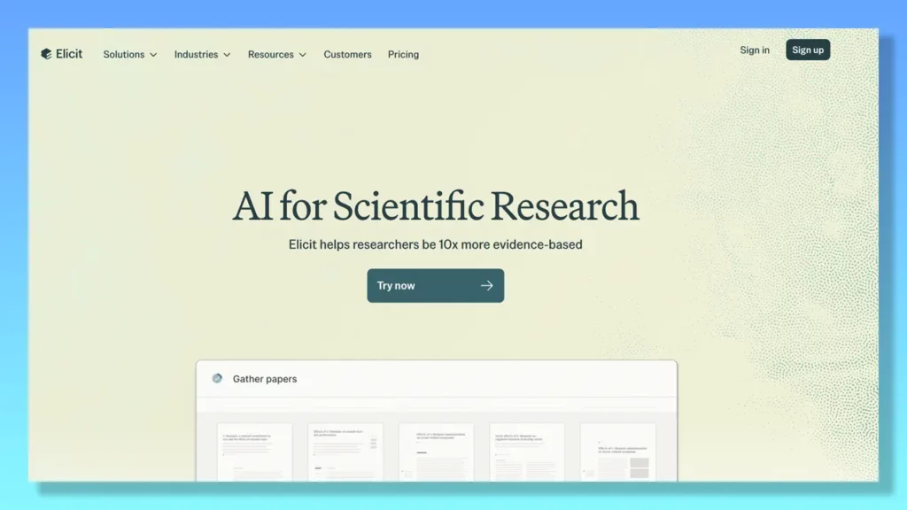 Elicit homepage.