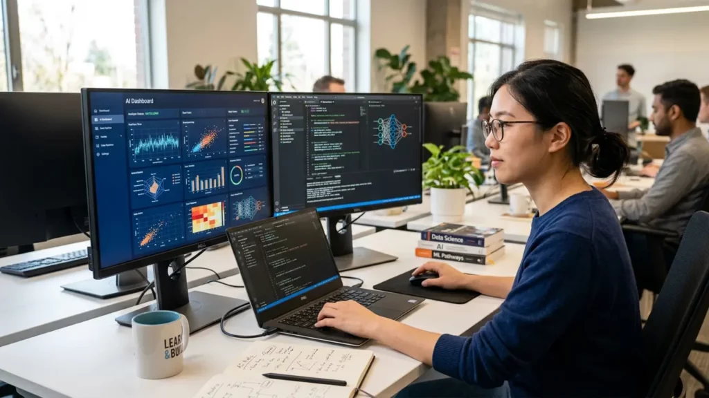 A person getting started with AI-powered data analysis.