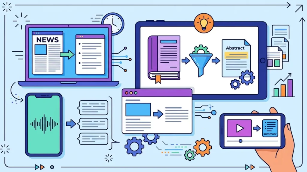 AI summarizer tools for different needs.